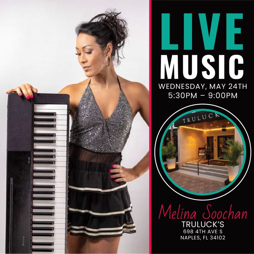 Melina Soochan Music is performing at Truluck's tomorrow night from 5:30pm - 9:00pm!!